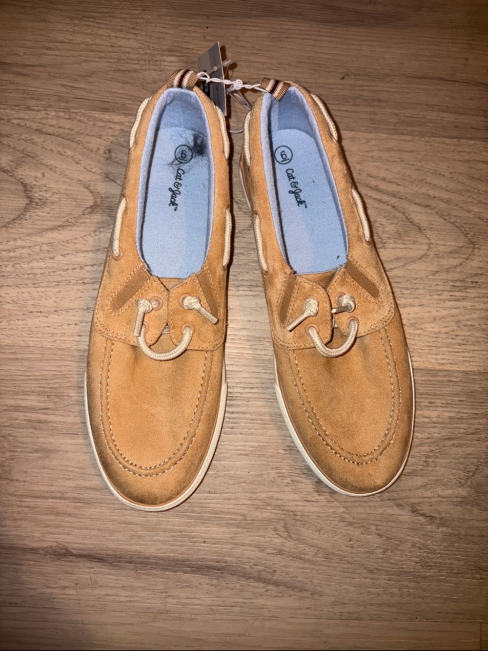 Cat & Jack Men's Brown Suede Boat Shoes